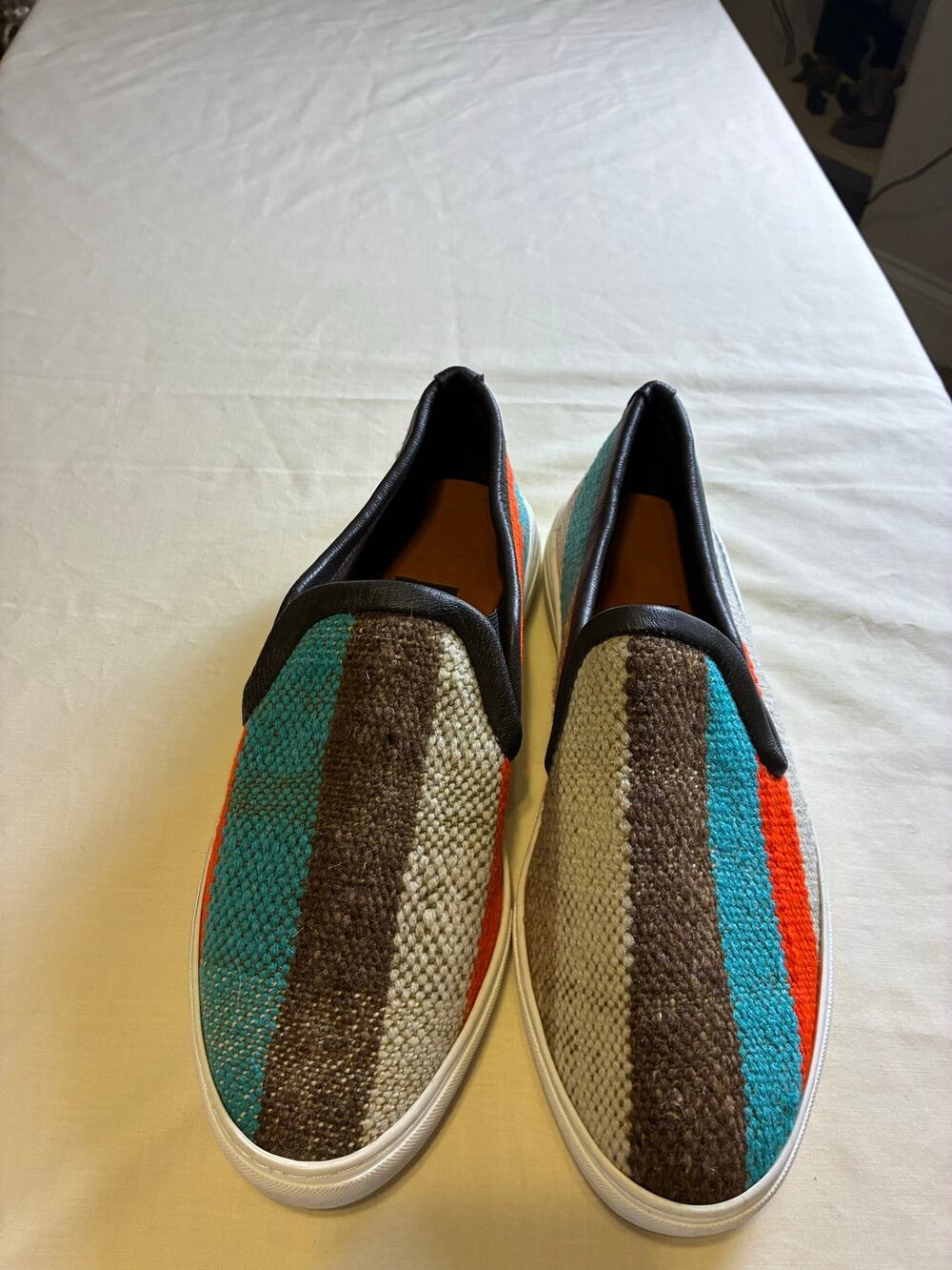 Res Ipsa Woven Stripe Slip On Sneakers women Sz 9 Artisan Textile Casual Shoes